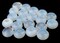 TheBeadChest Opalite Moon Beads 14mm, Set of 20 White Round Glass Large Hole
